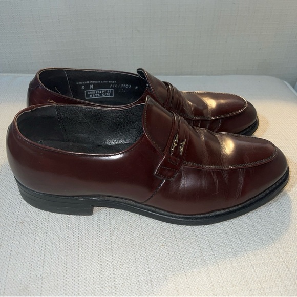 Bostonian Iron Age Burgundy Leather Steel Safety Toe Loafer  Mens 8M main image 7